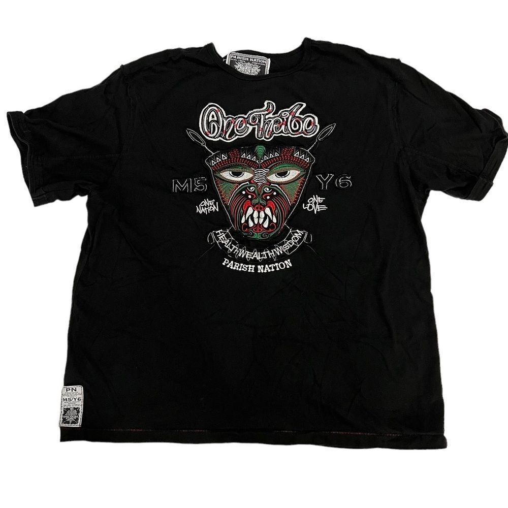 Parish Nation One Tribe Embroidered Y2K T Shirt